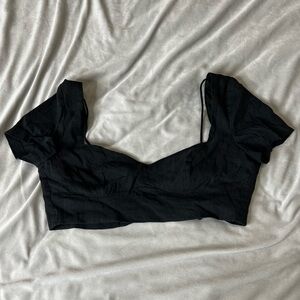 XS Zara cropped top/ bustier style brackets on back